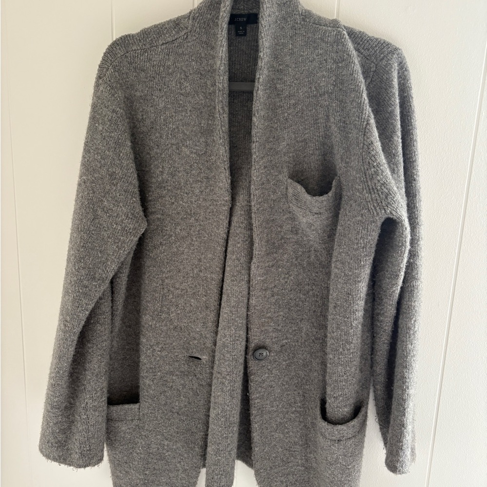 J.Crew  Gray Wool Blend Cardigan